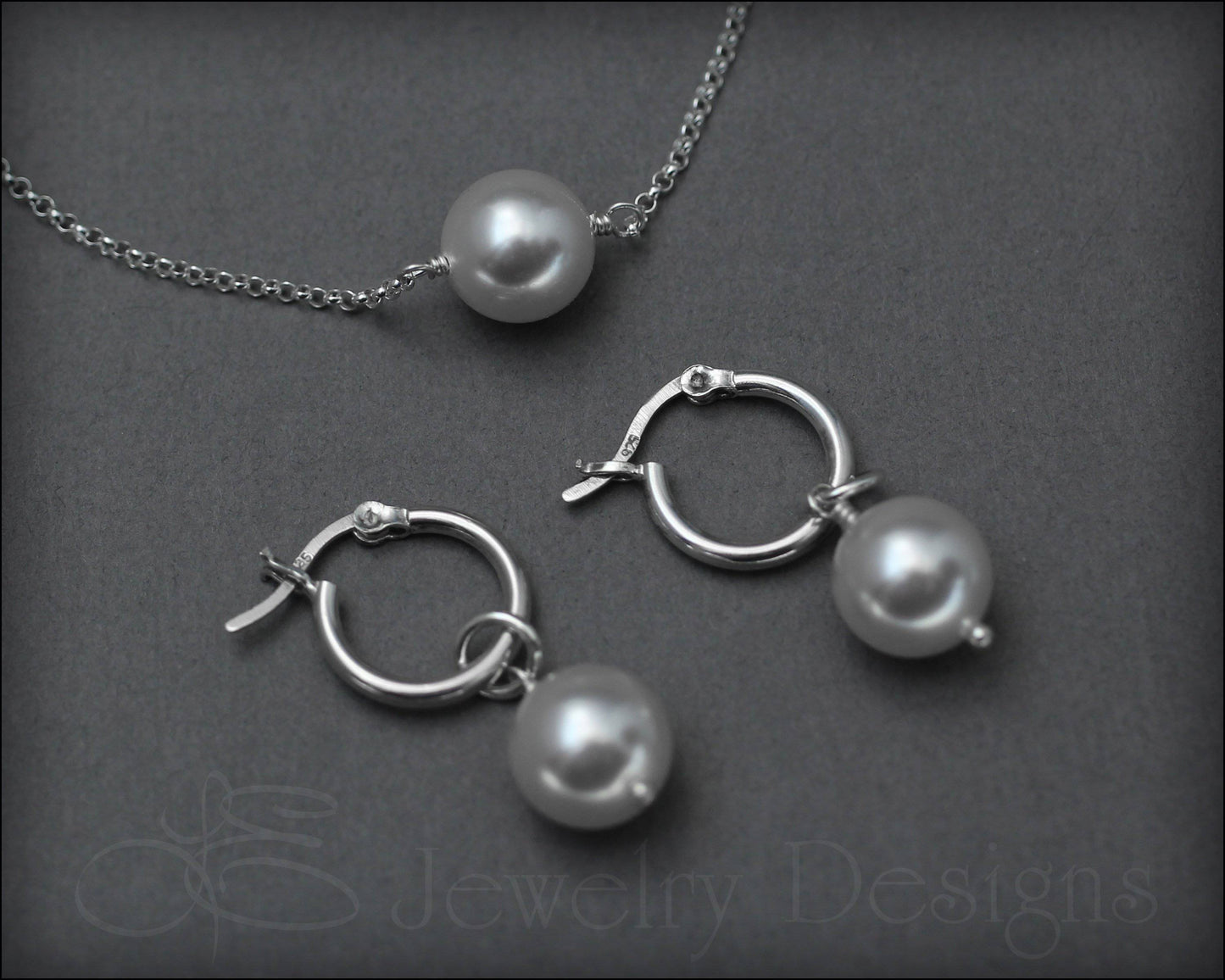Interchangeable Pearl Earrings - (choose color) - LE Jewelry Designs