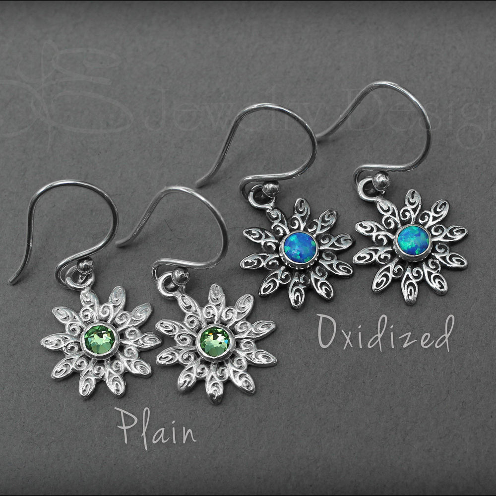 
                  
                    Flower Earrings ( choose opal or birthstone) - LE Jewelry Designs
                  
                