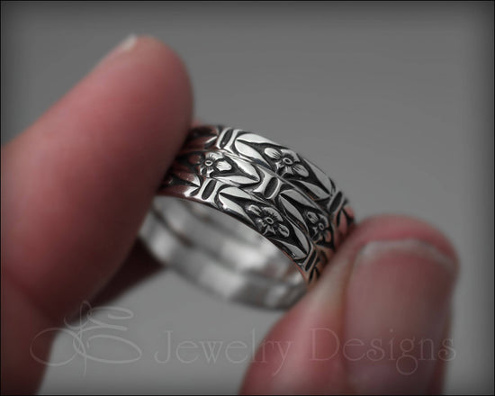 Load image into Gallery viewer, Sterling Floral Band - LE Jewelry Designs

