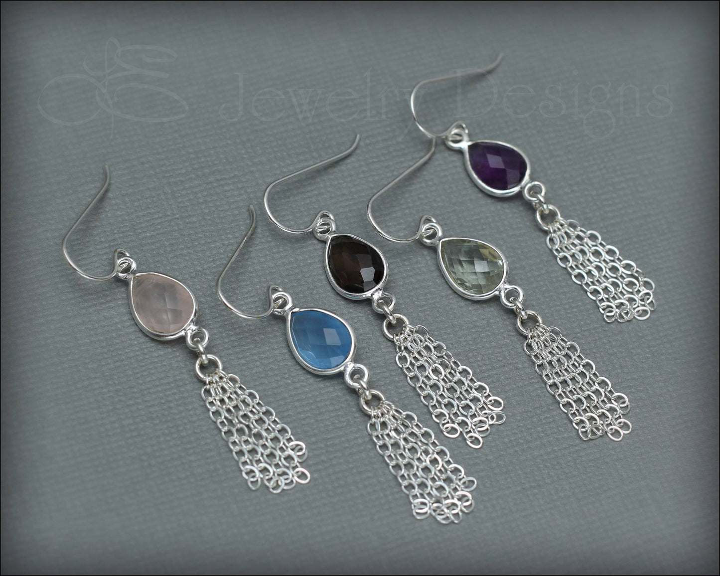 Gemstone Fringe Earrings - LE Jewelry Designs