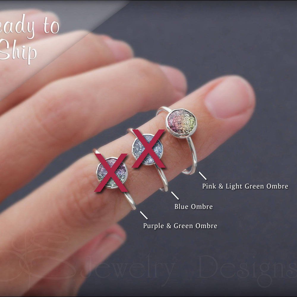 
                  
                    Size 7 - Sterling Glitter Resin Ring - LE Jewelry Designs
                  
                