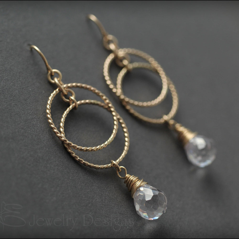 
                  
                    Double Hoop Cubic Zirconia Earrings - LE Jewelry Designs
                  
                