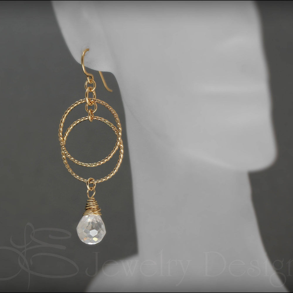 
                  
                    Double Hoop Cubic Zirconia Earrings - LE Jewelry Designs
                  
                