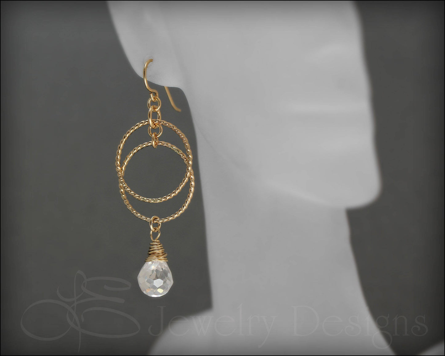 Double Hoop Cubic Zirconia Earrings - LE Jewelry Designs
