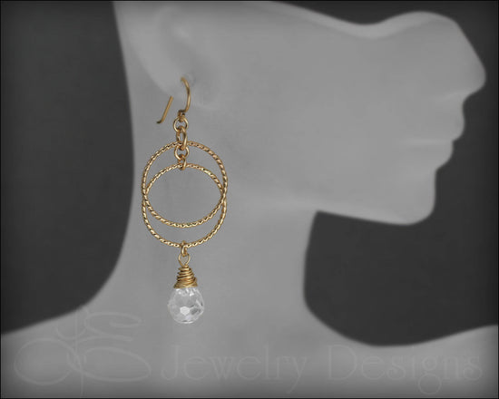 Double Hoop Cubic Zirconia Earrings - LE Jewelry Designs