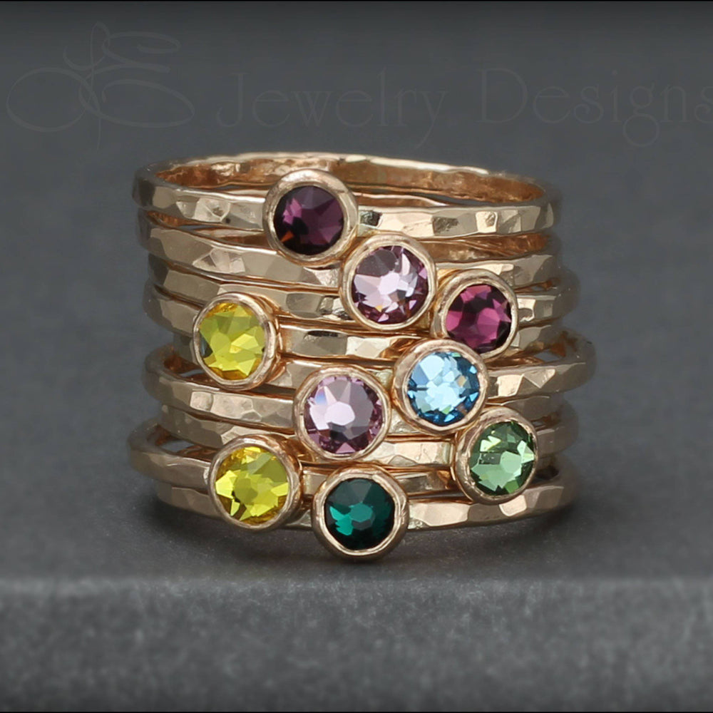 
                  
                    Gold Birthstone or Opal Stacking Ring - LE Jewelry Designs
                  
                
