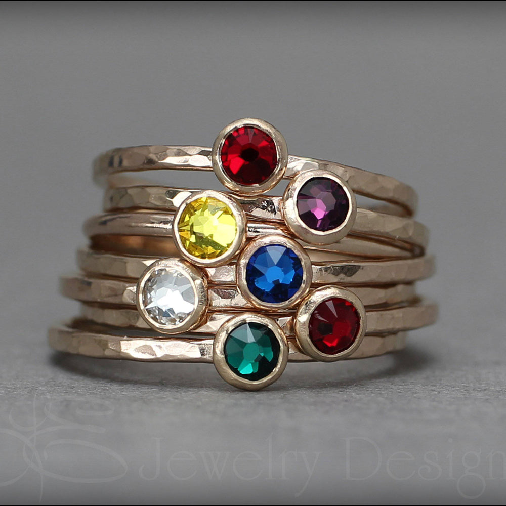 
                  
                    Gold Birthstone or Opal Stacking Ring - LE Jewelry Designs
                  
                