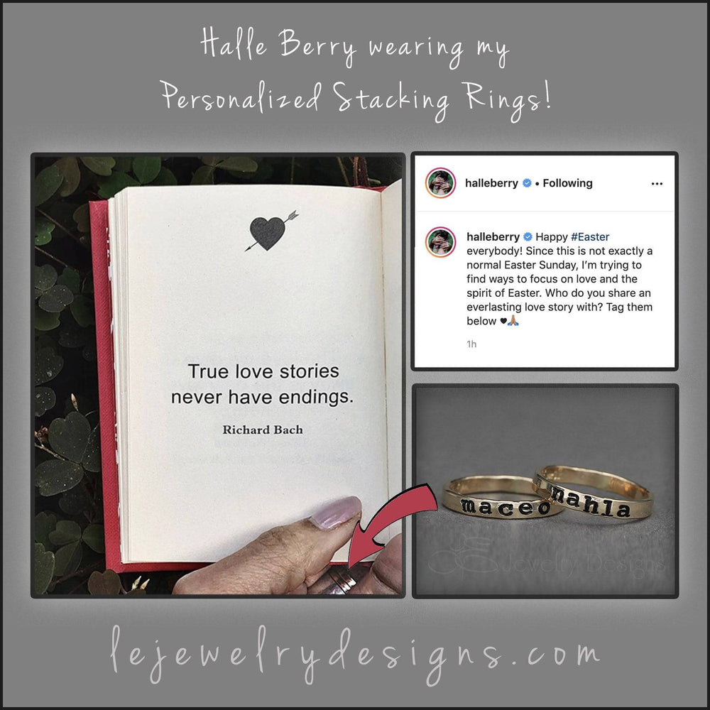 
                  
                    Hand Stamped Stacking Ring - LE Jewelry Designs
                  
                