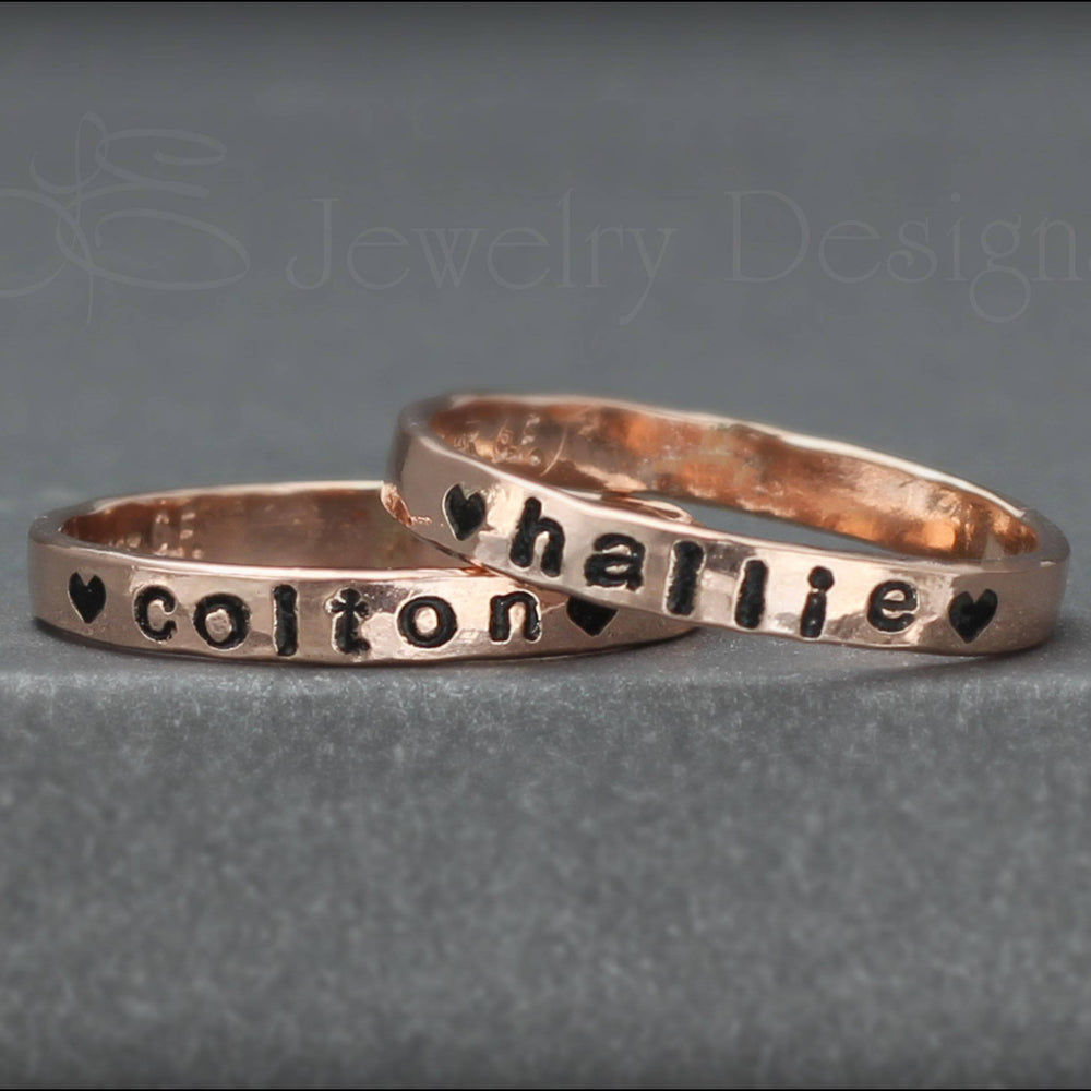 
                  
                    Hand Stamped Stacking Ring - LE Jewelry Designs
                  
                