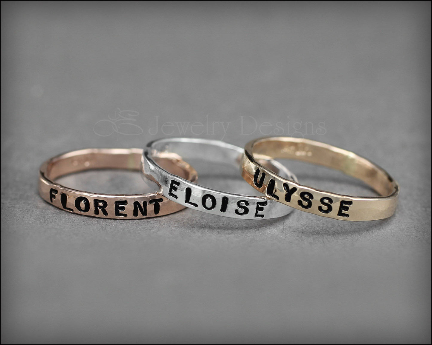 14k Solid Gold Couple Name Ring Personalized Name Ring Husband Wife Ring  Band. | eBay
