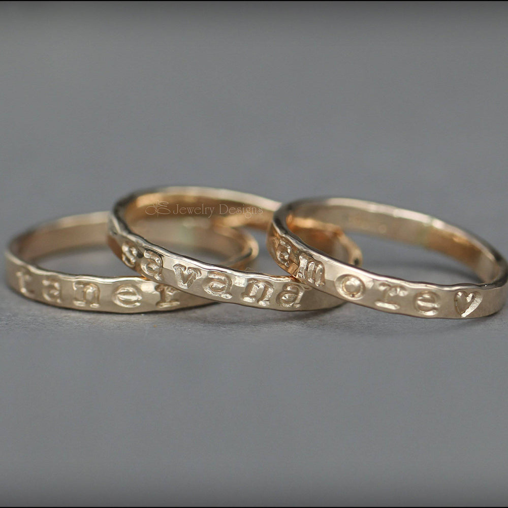 
                  
                    Hand Stamped Stacking Ring - LE Jewelry Designs
                  
                