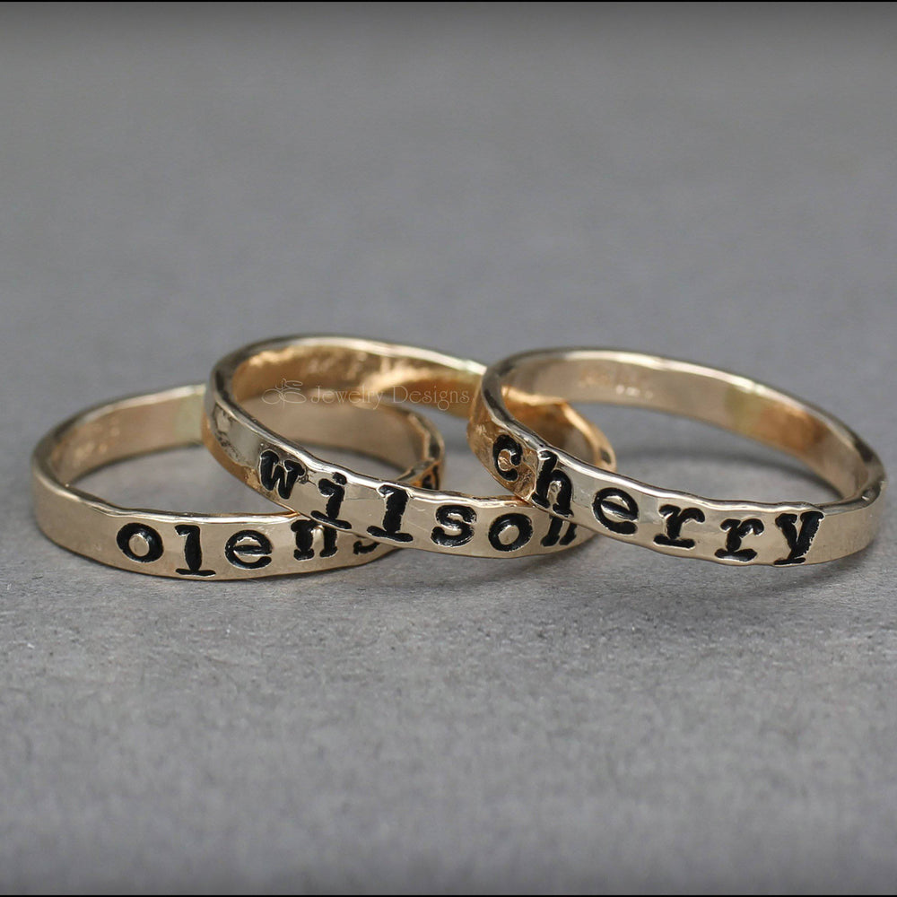 
                  
                    Hand Stamped Stacking Ring - LE Jewelry Designs
                  
                