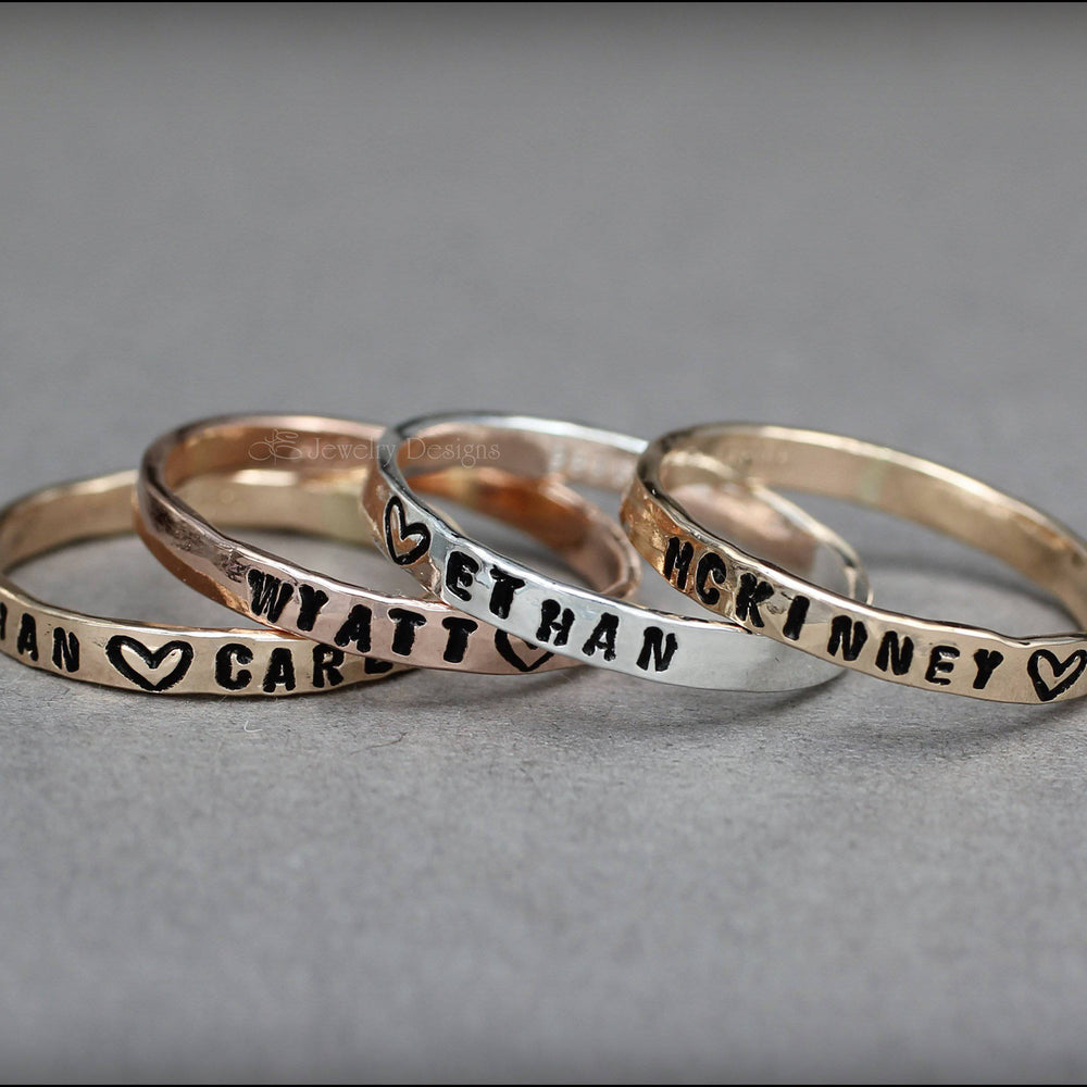 
                  
                    Hand Stamped Stacking Ring - LE Jewelry Designs
                  
                