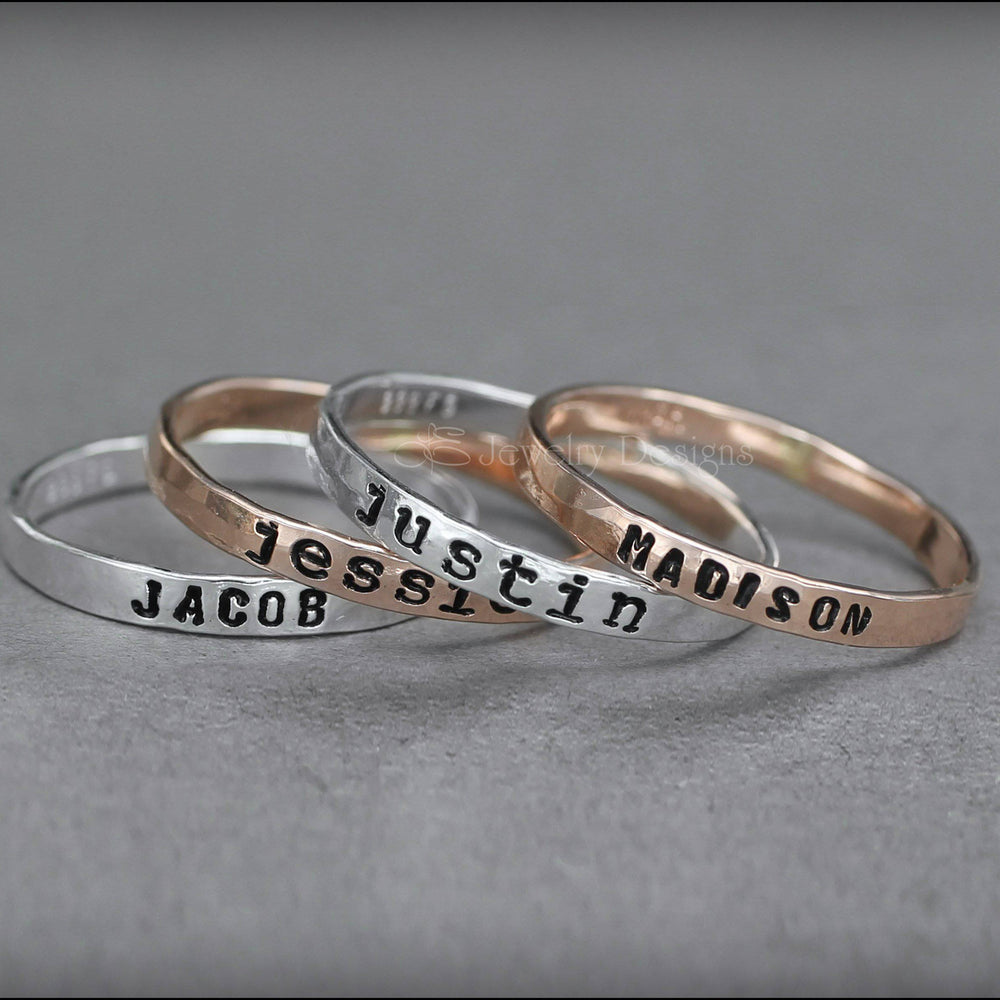 
                  
                    Hand Stamped Stacking Ring - LE Jewelry Designs
                  
                