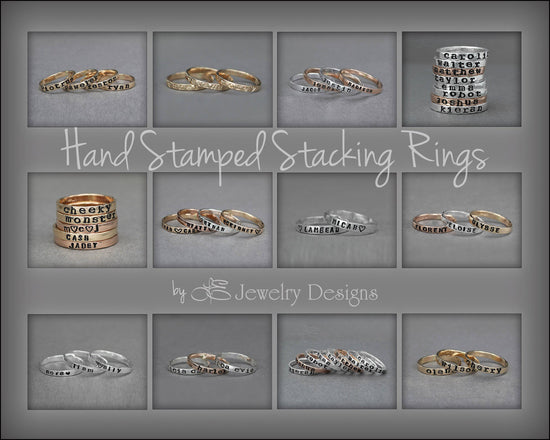 Load image into Gallery viewer, Hand Stamped Name Ring - LE Jewelry Designs
