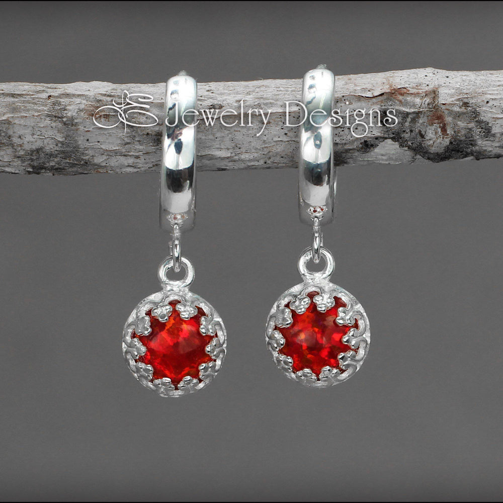
                  
                    Sterling Opal Huggie Drops - (choose color) - LE Jewelry Designs
                  
                
