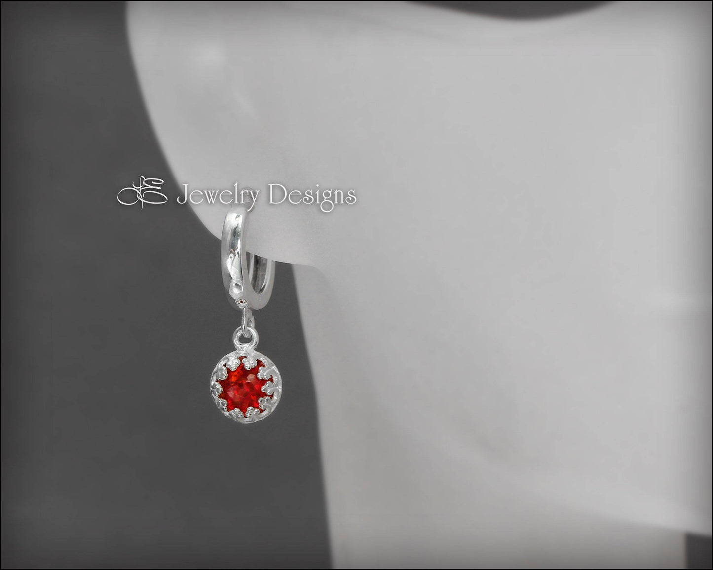 Sterling Opal Huggie Drops - (choose color) - LE Jewelry Designs