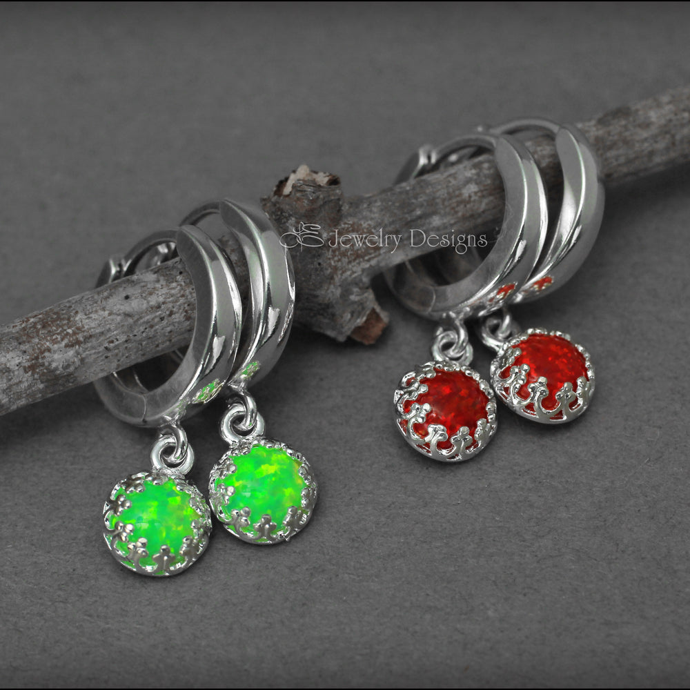 
                  
                    Sterling Opal Huggie Drops - (choose color) - LE Jewelry Designs
                  
                