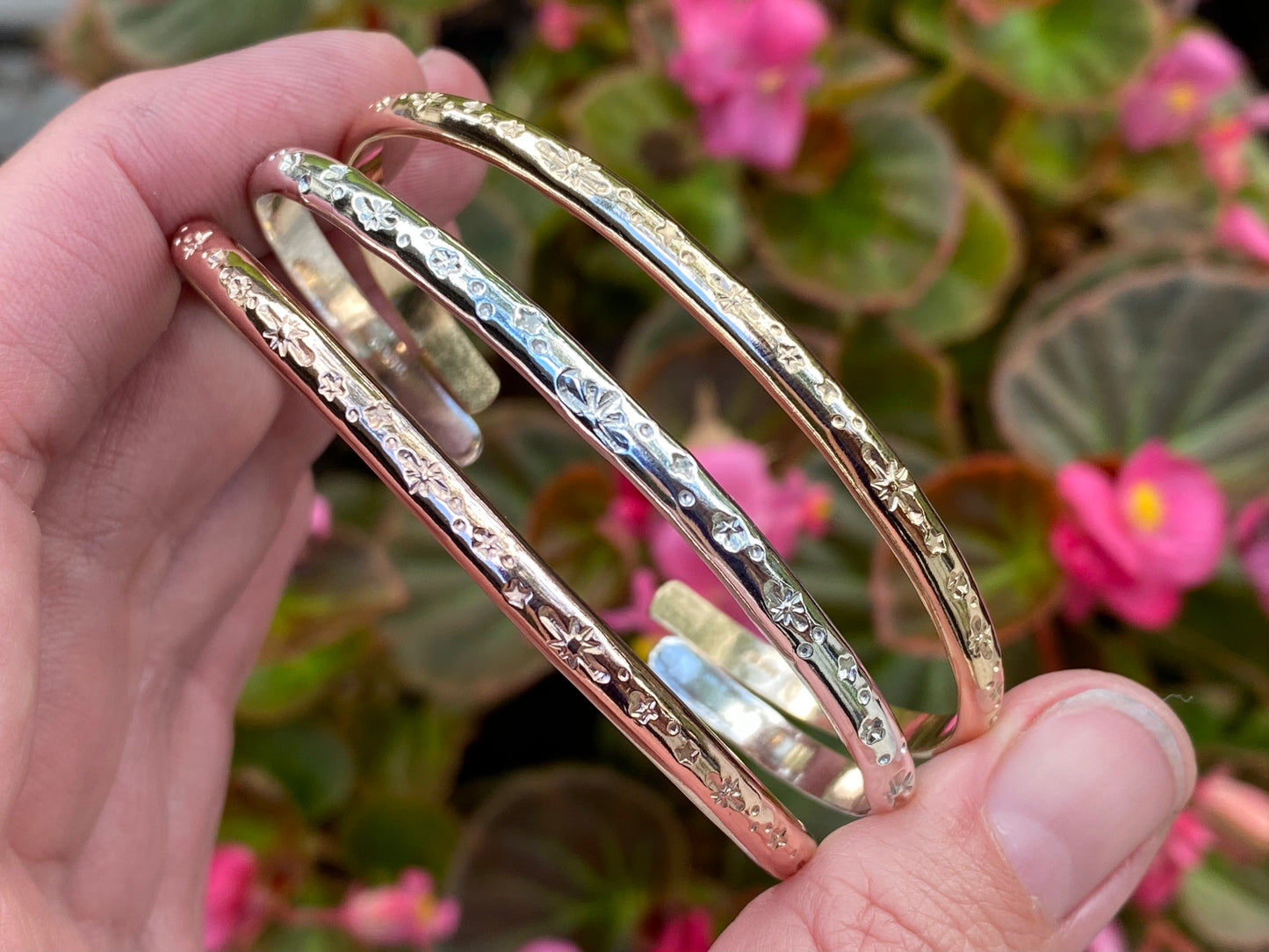 Starry Night Cuff Bracelets (sterling, gold-filled) - LE Jewelry Designs