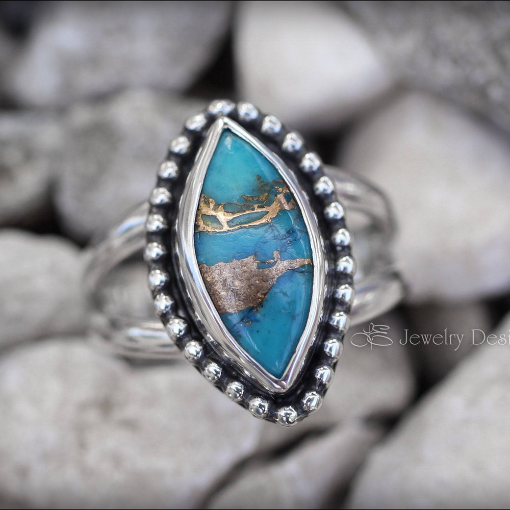 
                  
                    Sterling Marquis Turquoise Ring - LE Jewelry Designs
                  
                