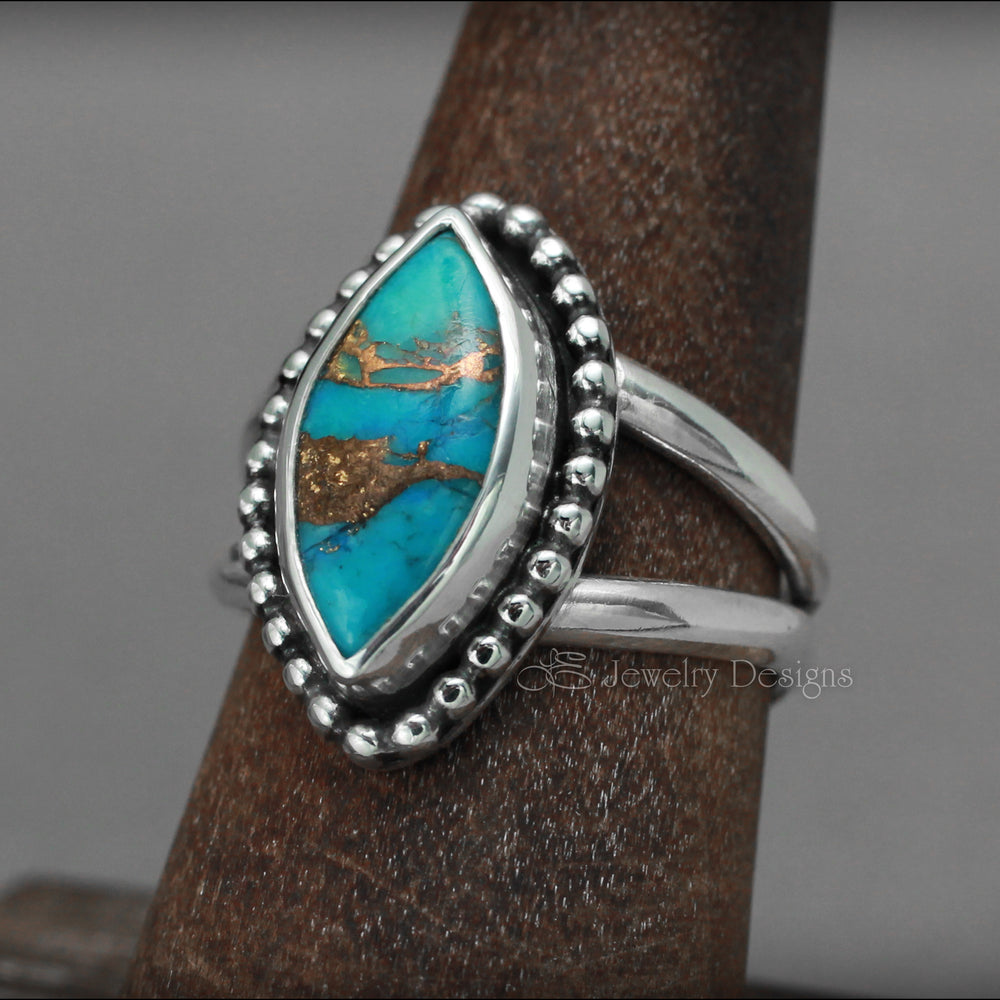 
                  
                    Marquis Turquoise Ring - (blue or purple) - LE Jewelry Designs
                  
                