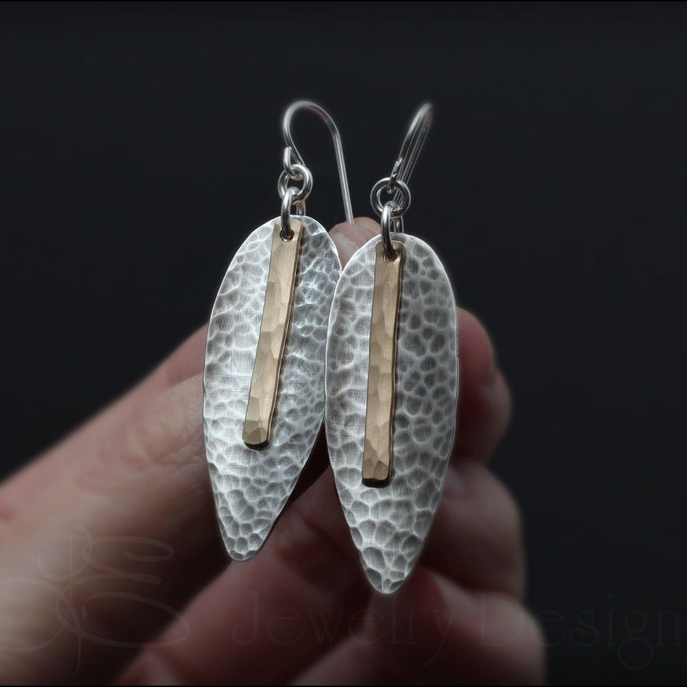 Mixed Metal Teardrop Earrings - LE Jewelry Designs