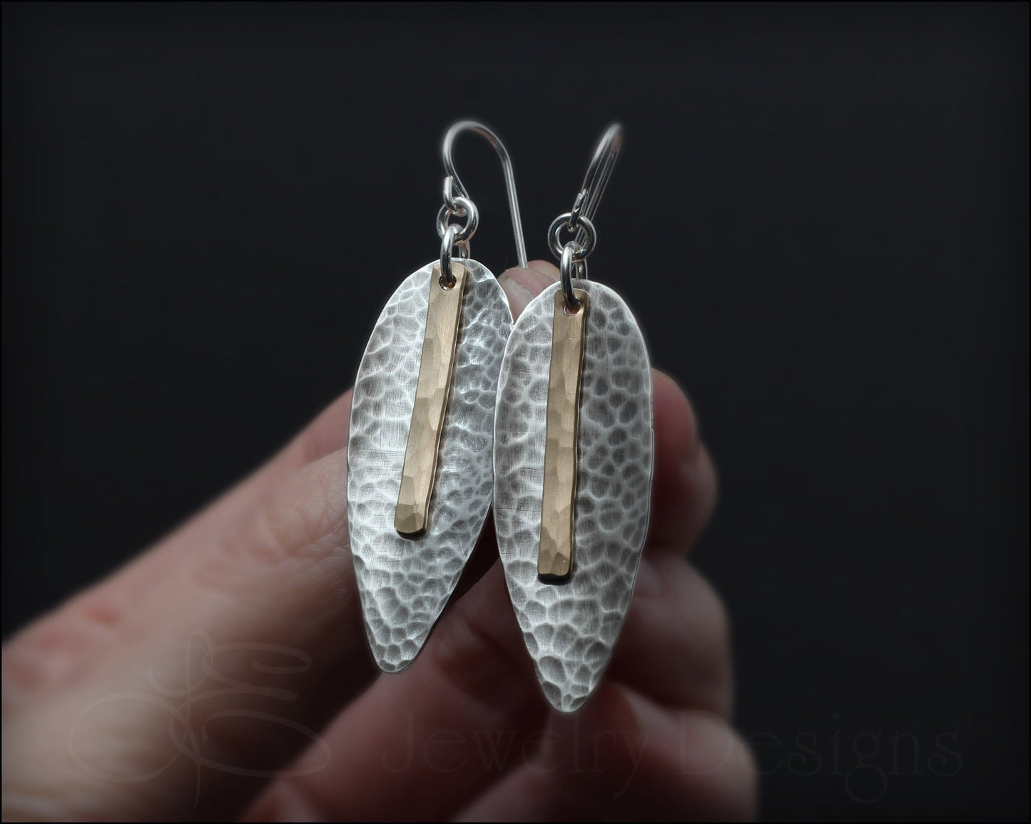 Mixed Metal Teardrop Earrings - LE Jewelry Designs