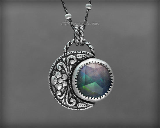 Sterling Moon Aurora Opal Necklace - LE Jewelry Designs