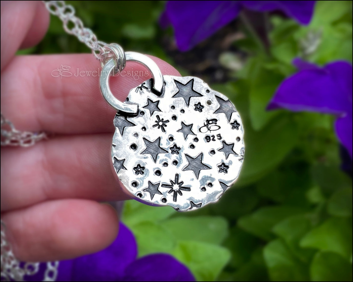 Sterling Moon & Floral Aurora Opal Necklace - LE Jewelry Designs