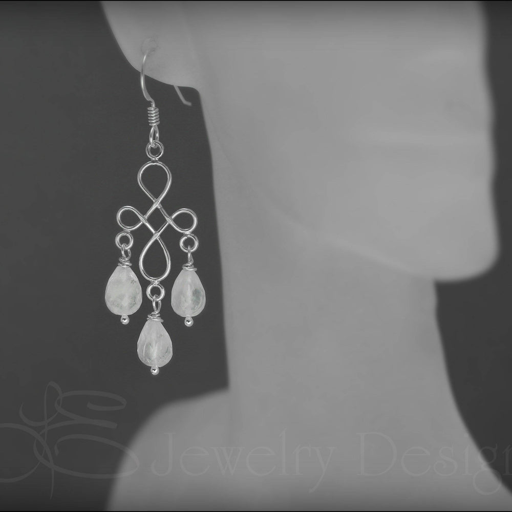 
                  
                    Sterling Moonstone Chandelier Earrings - LE Jewelry Designs
                  
                