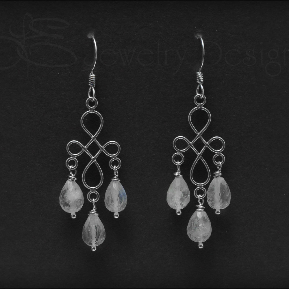 
                  
                    Sterling Moonstone Chandelier Earrings - LE Jewelry Designs
                  
                
