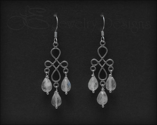 Sterling Moonstone Chandelier Earrings - LE Jewelry Designs