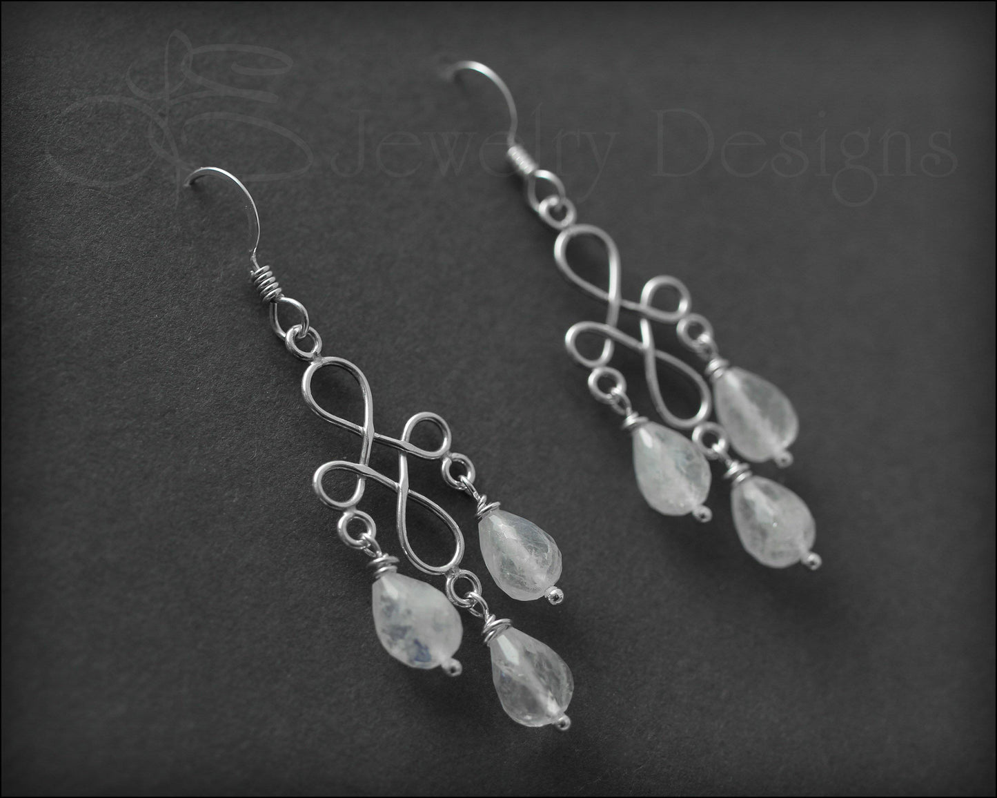 Sterling Moonstone Chandelier Earrings - LE Jewelry Designs