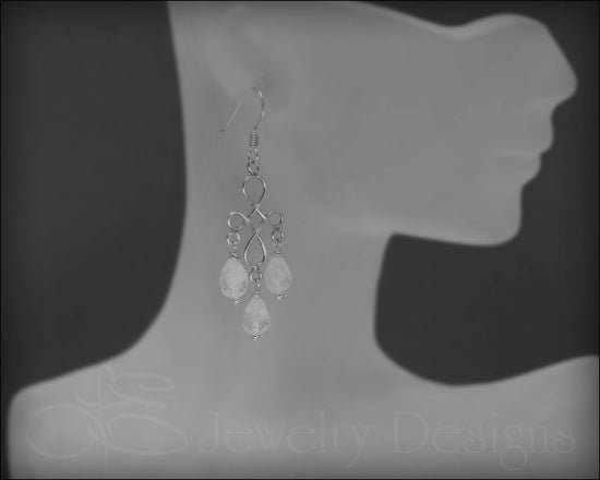 Sterling Moonstone Chandelier Earrings - LE Jewelry Designs