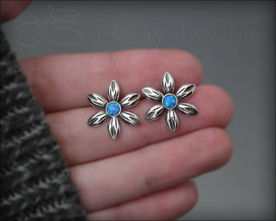 Opal Flower Earrings - (choose your color) - LE Jewelry Designs