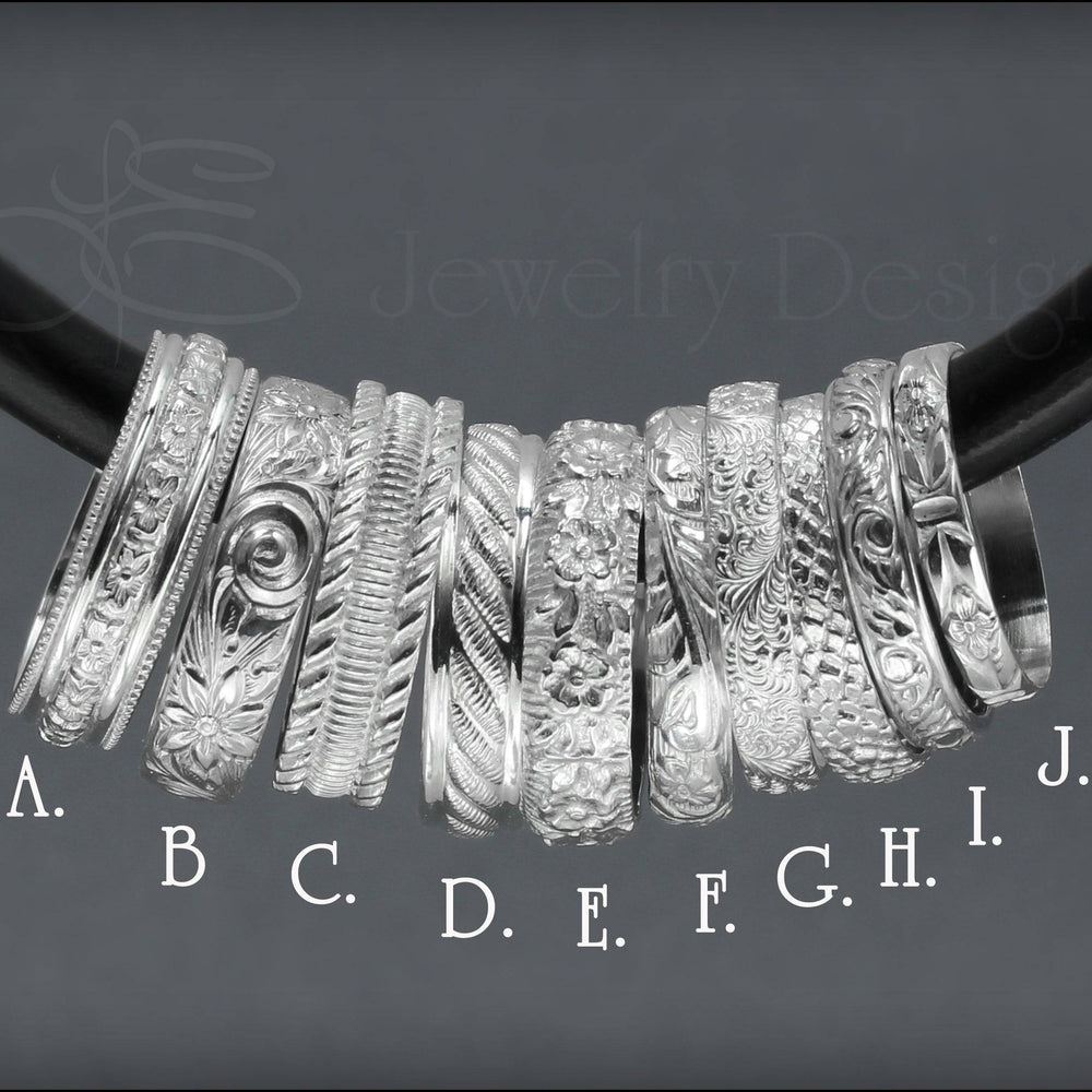 Sterling Pattern Bands - LE Jewelry Designs