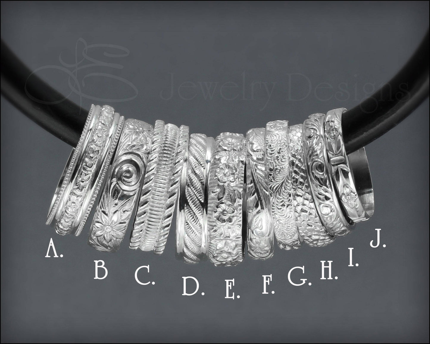 Sterling Pattern Bands - LE Jewelry Designs