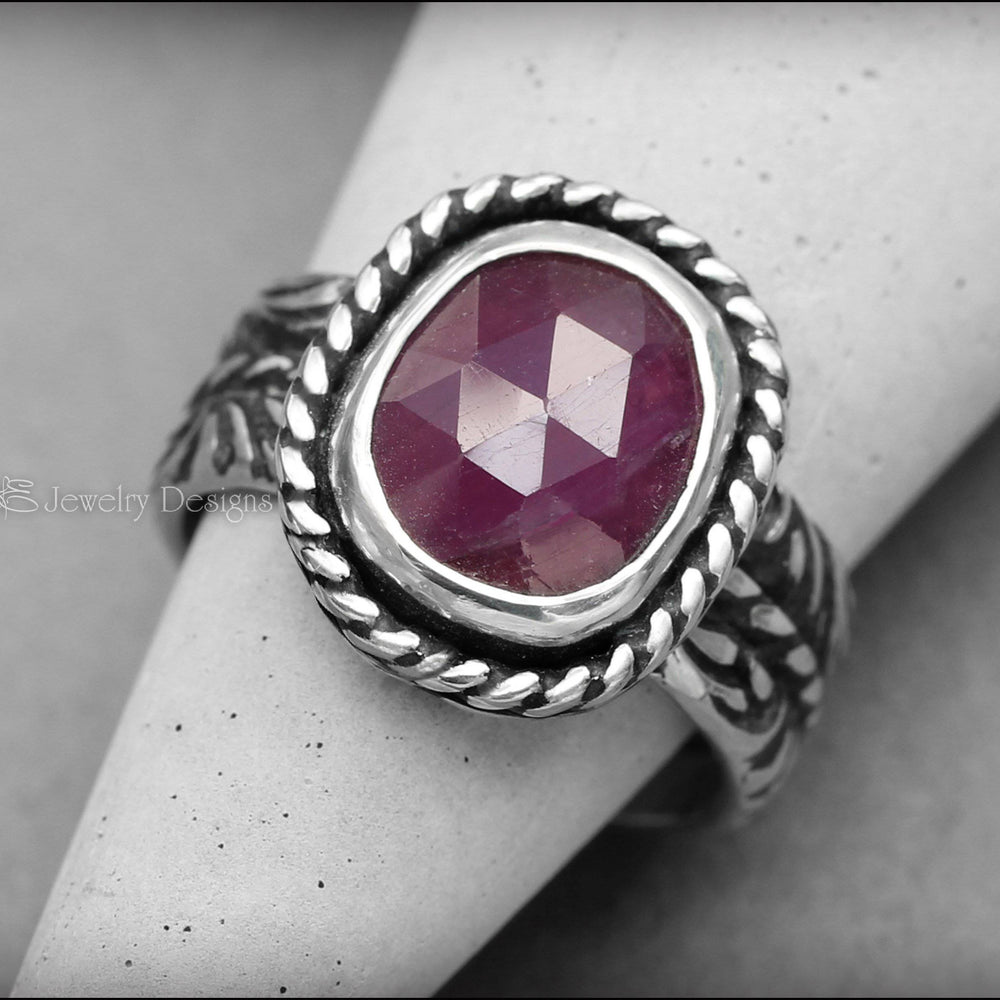 
                  
                    Pink Rose Cut Sapphire Ring - LE Jewelry Designs
                  
                