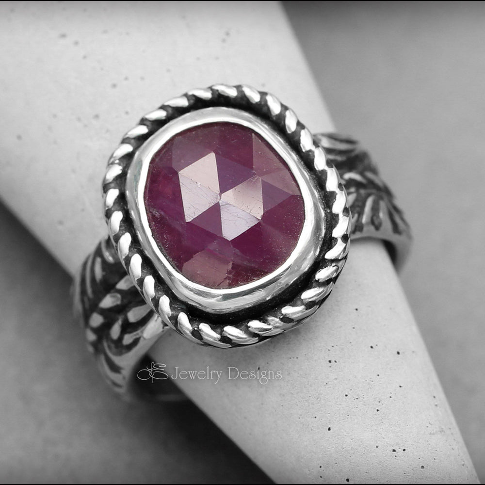 
                  
                    Pink Rose Cut Sapphire Ring - LE Jewelry Designs
                  
                