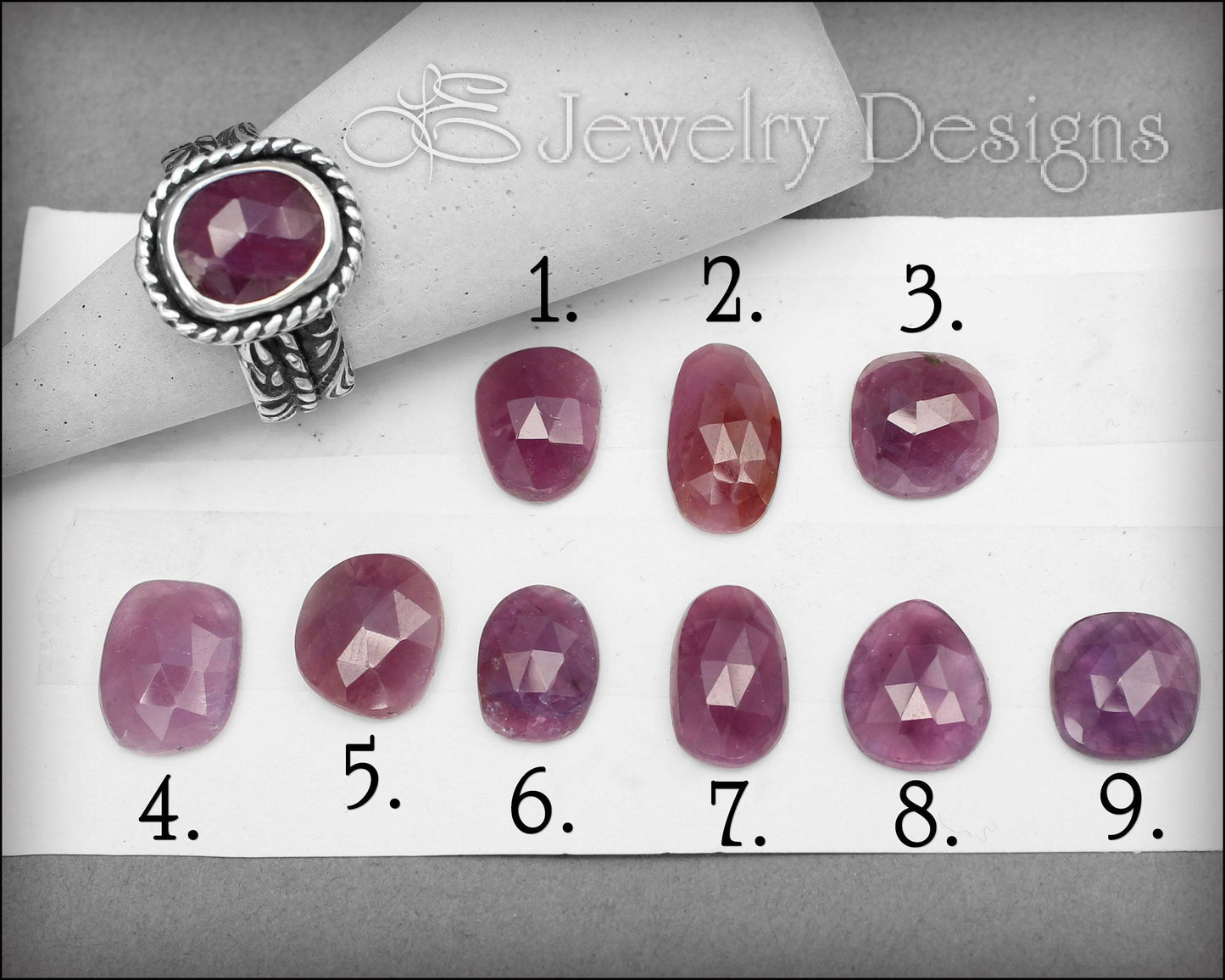 Pink Rose Cut Sapphire Ring - LE Jewelry Designs