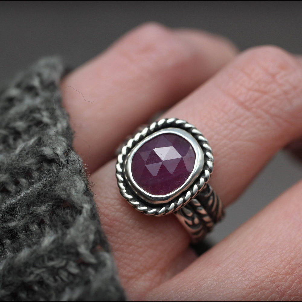 
                  
                    Pink Rose Cut Sapphire Ring - LE Jewelry Designs
                  
                