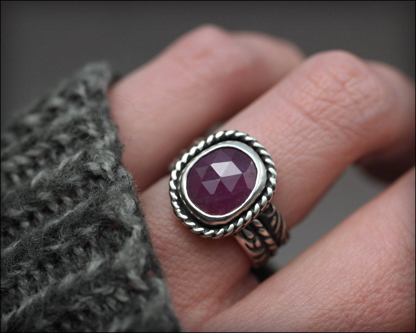 Pink Rose Cut Sapphire Ring - LE Jewelry Designs