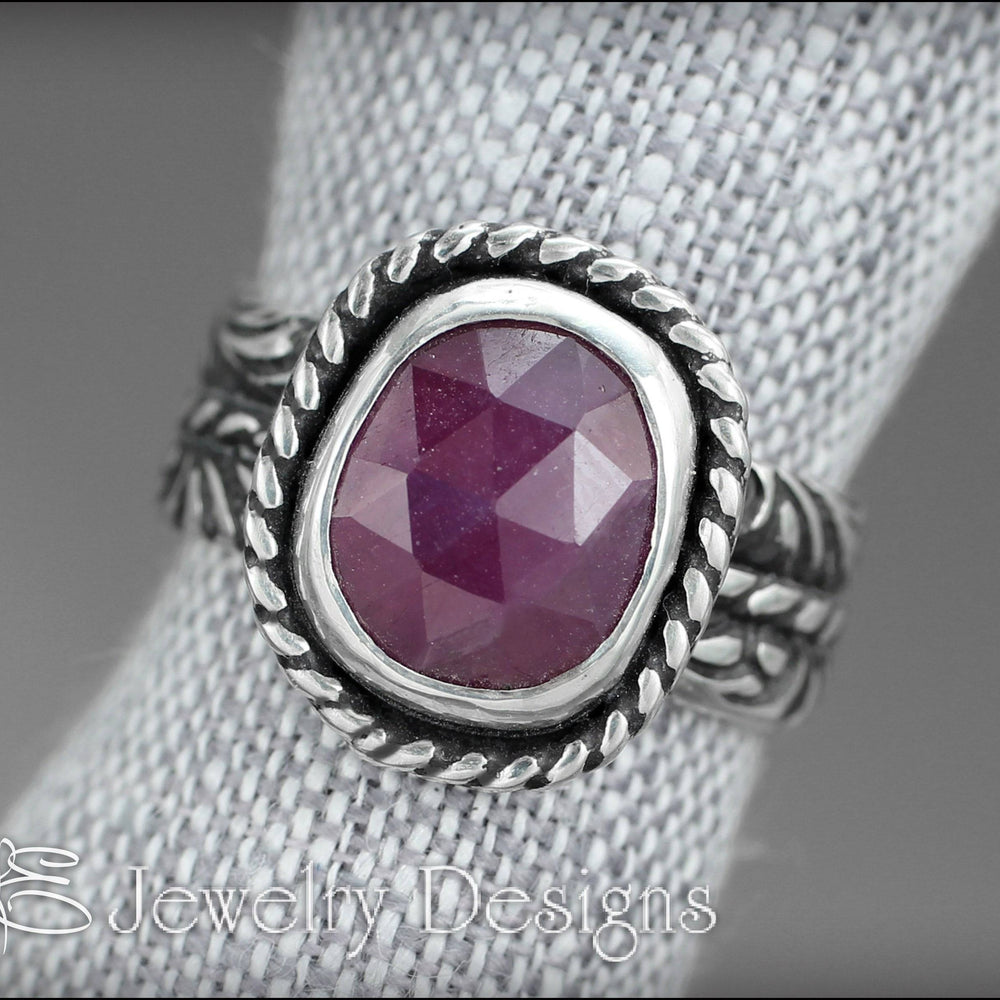 
                  
                    Pink Rose Cut Sapphire Ring - LE Jewelry Designs
                  
                