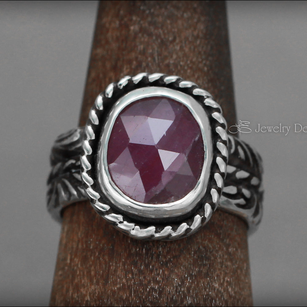 
                  
                    Pink Rose Cut Sapphire Ring - LE Jewelry Designs
                  
                