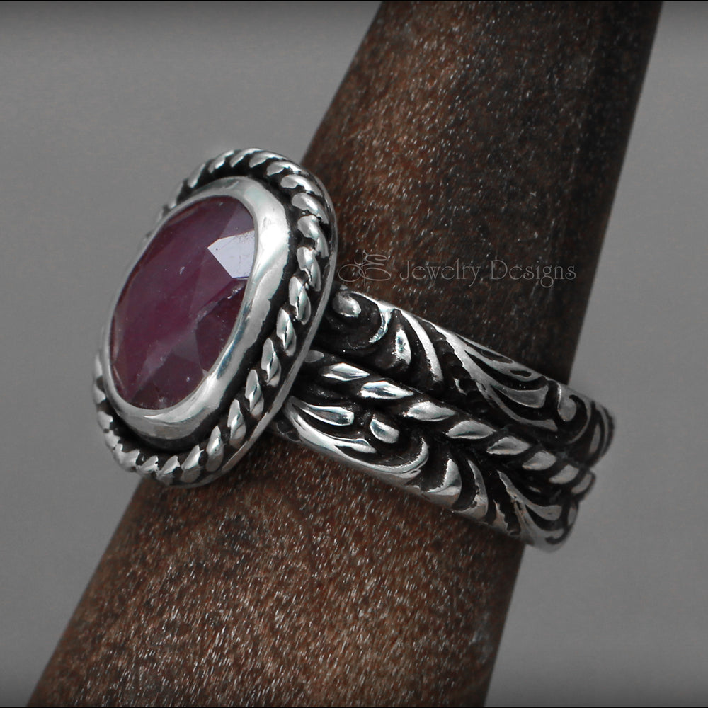 
                  
                    Pink Rose Cut Sapphire Ring - LE Jewelry Designs
                  
                