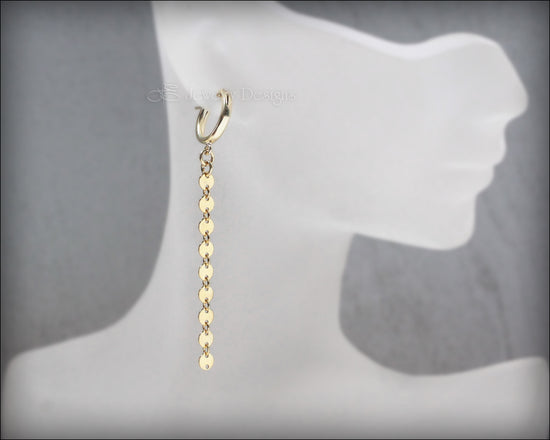 Sequin Chain Hoop Earrings (sterling, 14k gold-filled) - LE Jewelry Designs