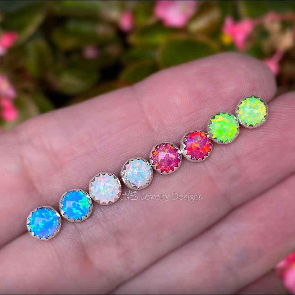 
                  
                    Serrated Opal Stud Earrings (choose size) - LE Jewelry Designs
                  
                