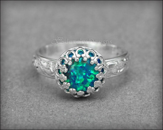 Load image into Gallery viewer, Size 4.25 - Sterling Opal Ring - LE Jewelry Designs
