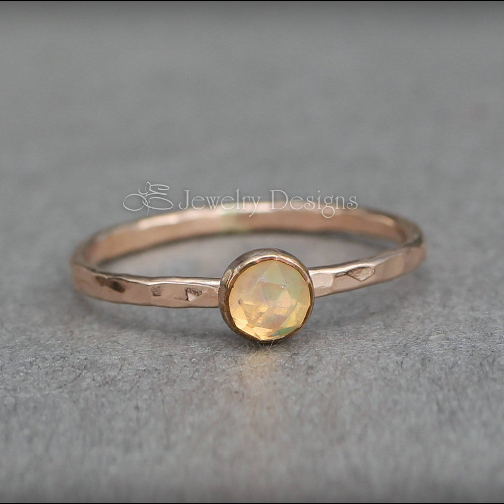 Size 5 - Rose GF Opal Ring - LE Jewelry Designs