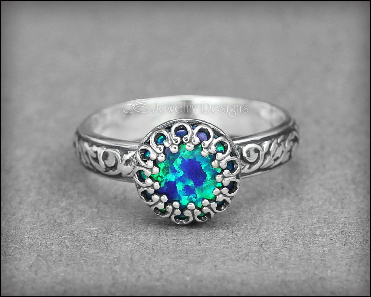 Load image into Gallery viewer, Size 6.75 - Sterling Opal Ring - LE Jewelry Designs

